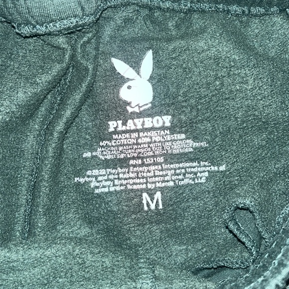 Men’s Forest green PLAYBOY over the knee shorts - Picture 2 of 3